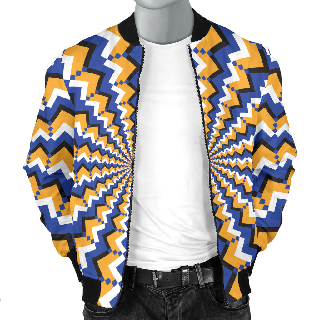 Optical illusion Pattern Print Design A01 Men Bomber Jacket