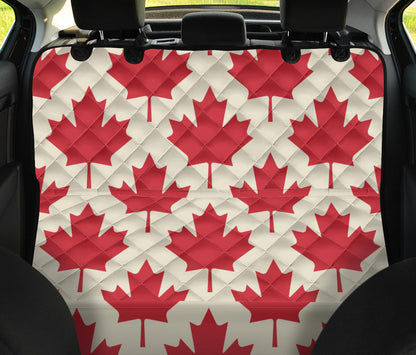Maple Leaf Pattern Print Design 03 Rear Dog Car Seat Cover Hammock