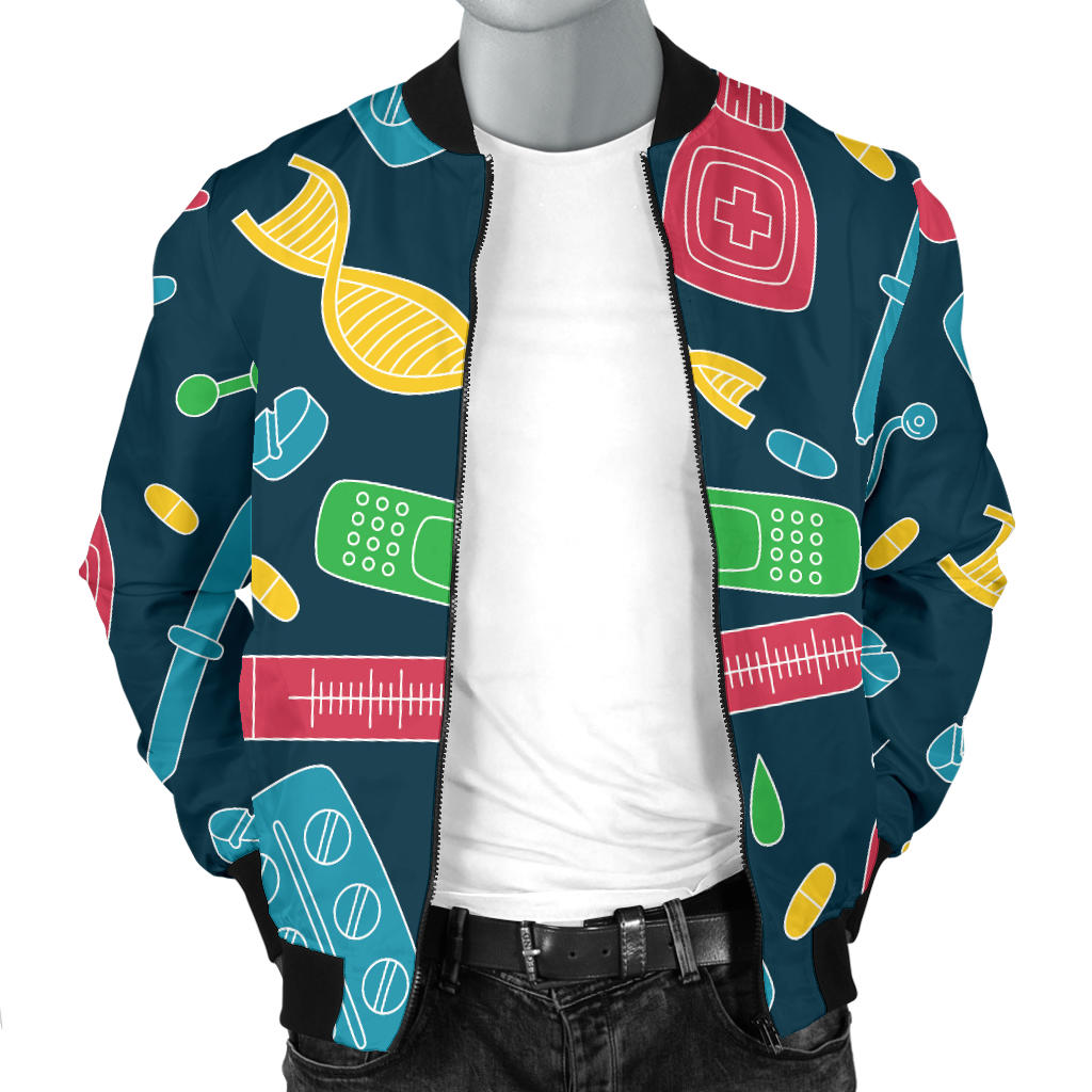 Phlebotomist Pattern Print Design A03 Men Bomber Jacket