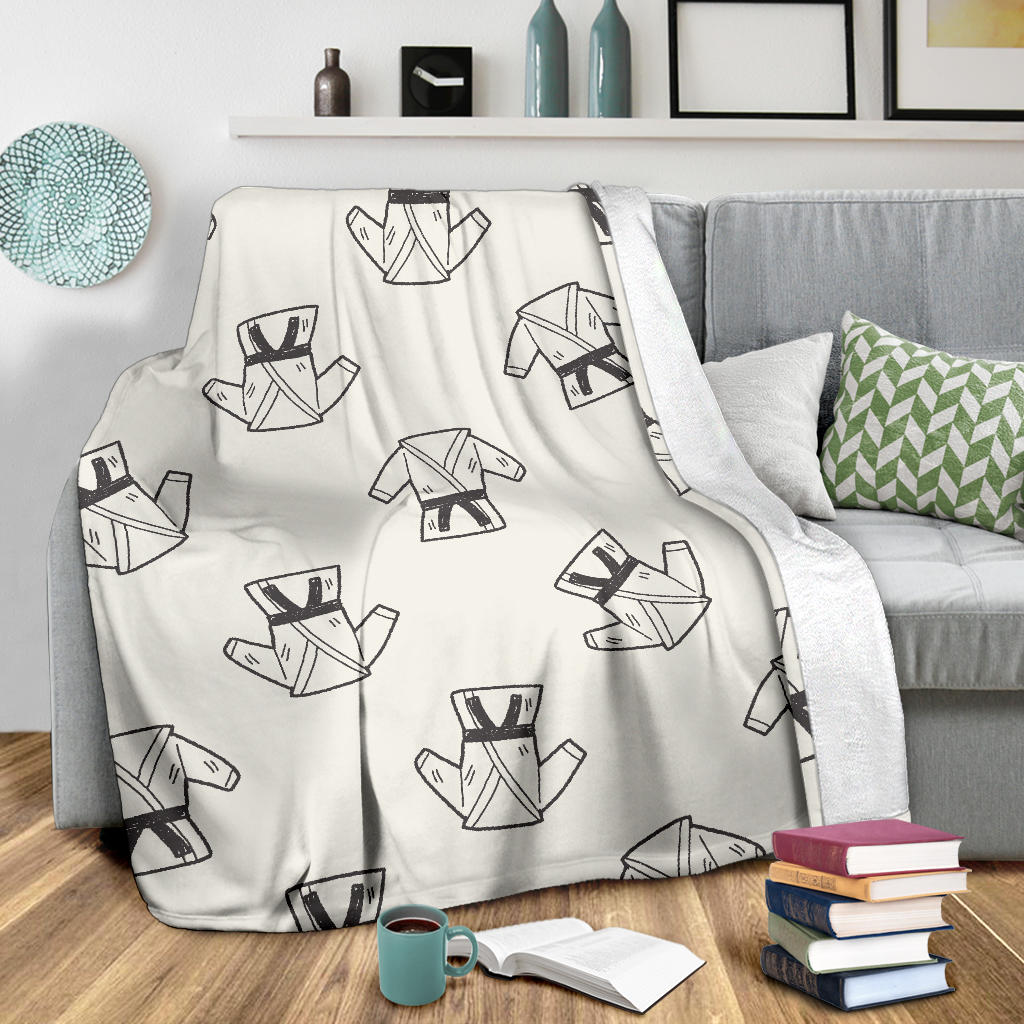 Karate Pattern Print Design 01 Premium Blanket