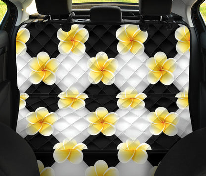 Plumeria Pattern Print Design A04 Rear Dog Car Seat Cover Hammock