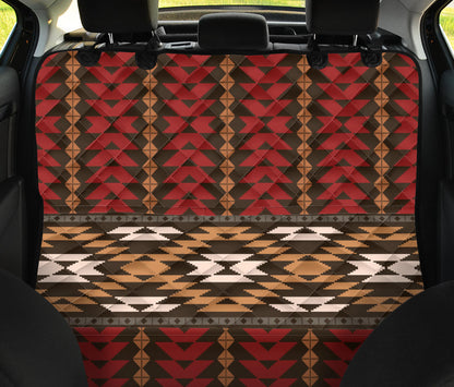 Native Pattern Print Design A02 Rear Dog Car Seat Cover Hammock
