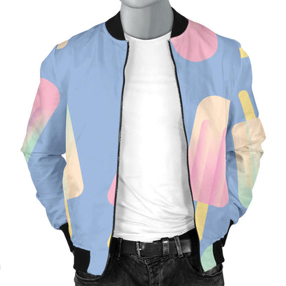 Ice Cream Pattern Print Design 05 Men Bomber Jacket
