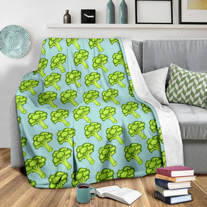 Broccoli Pattern Print Design 02 Premium Blanket