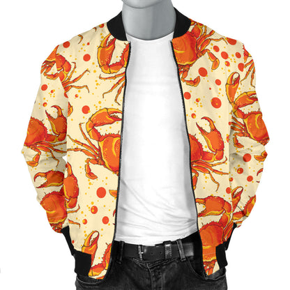 Crab Pattern Print Design 01 Men Bomber Jacket
