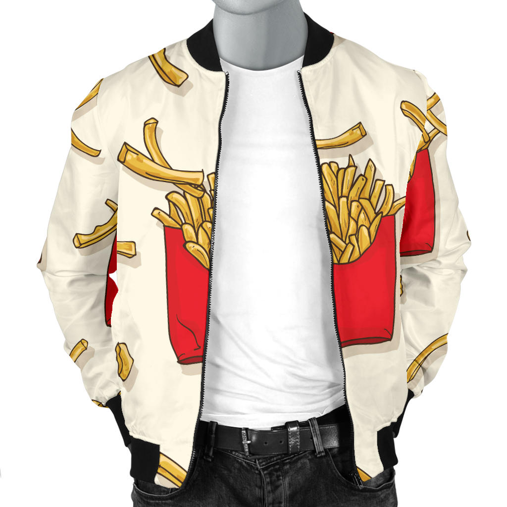 French Fried Pattern Print Design 01 Men Bomber Jacket