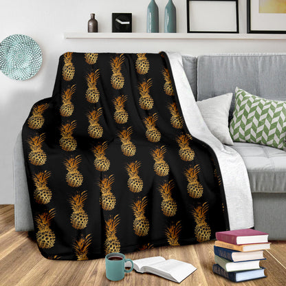 Pineapple Pattern Print Design A02 Premium Blanket