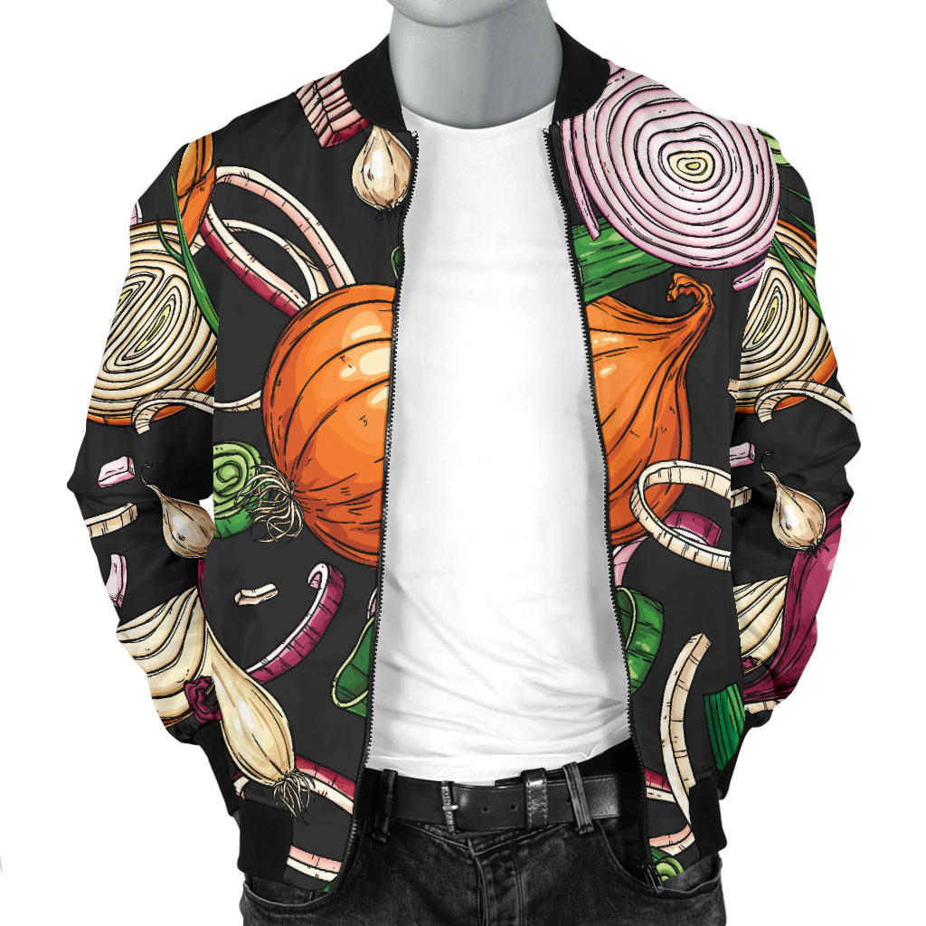 Onion Pattern Print Design A03 Men Bomber Jacket
