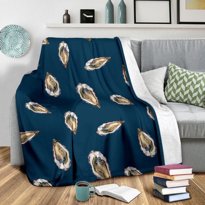 Oyster Pattern Print Design 03 Premium Blanket