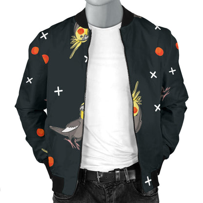 Cockatiel Pattern Print Design 02 Men Bomber Jacket