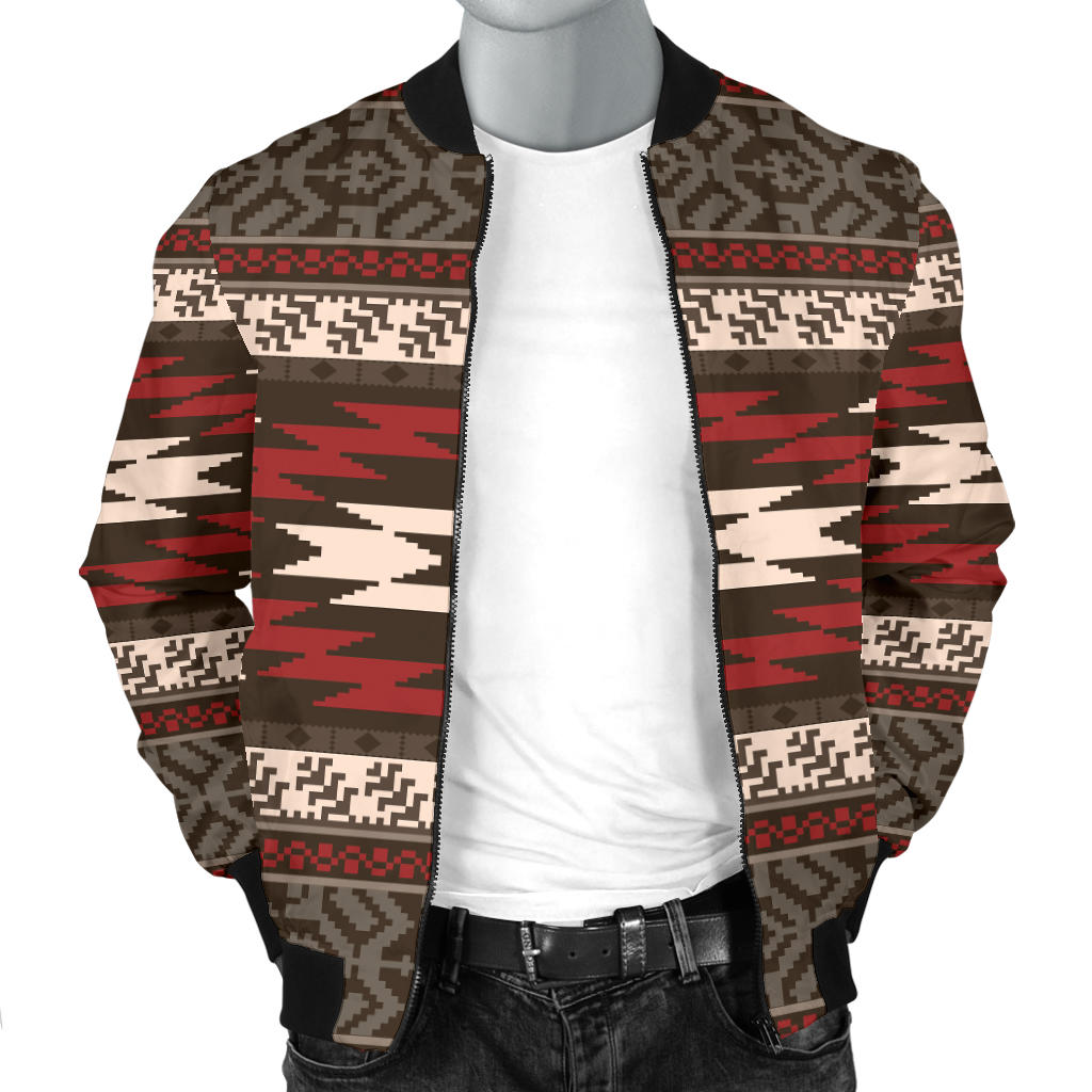 Native Pattern Print Design A03 Men Bomber Jacket