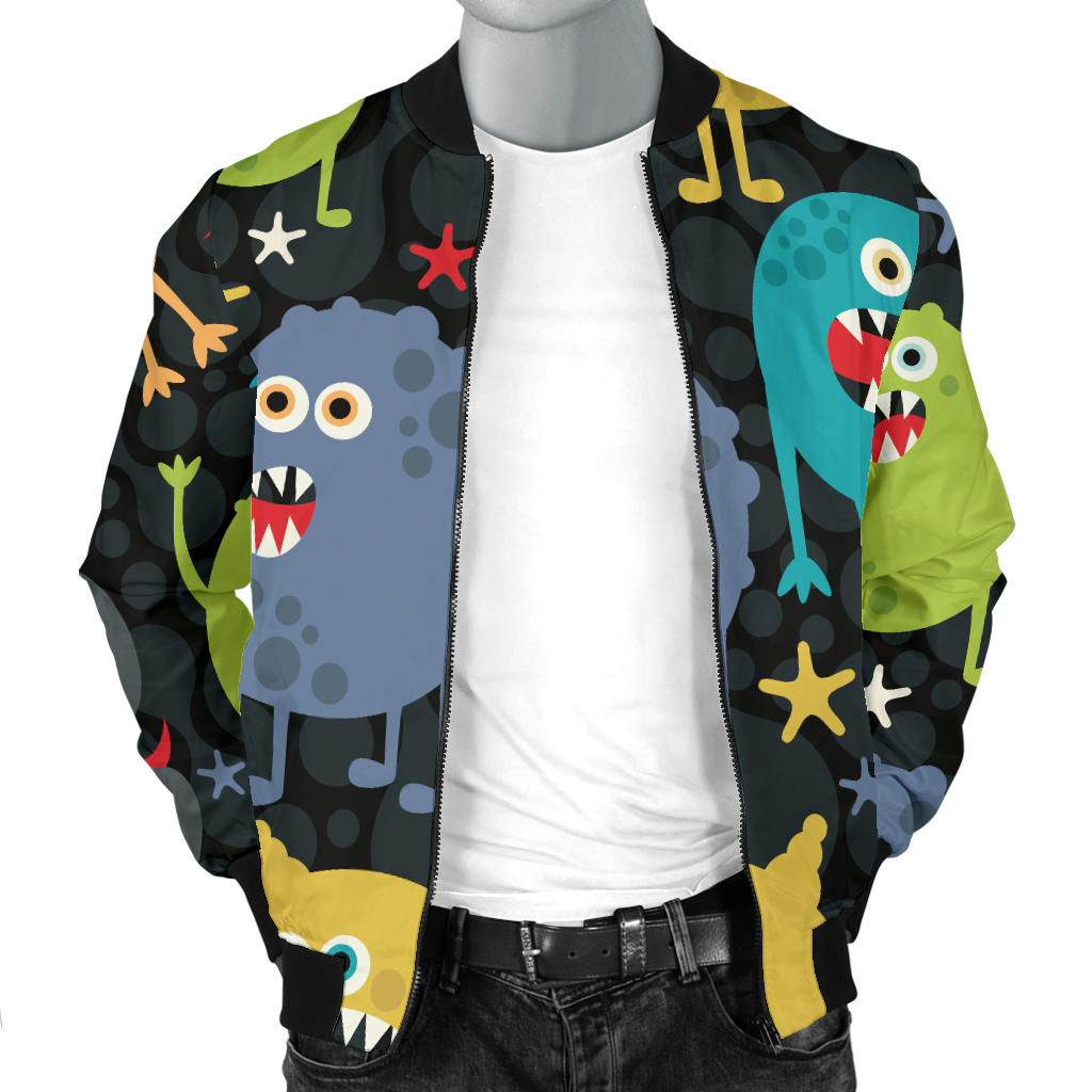 Monster Pattern Print Design 01 Men Bomber Jacket