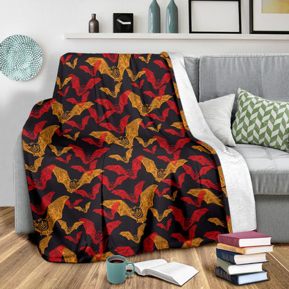 Bat Pattern Print Design 01 Premium Blanket