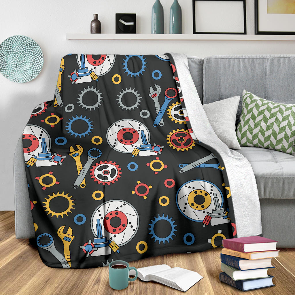 Mechanic Pattern Print Design 01 Premium Blanket