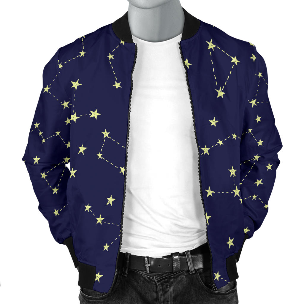 Constellation Pattern Print Design 02 Men Bomber Jacket