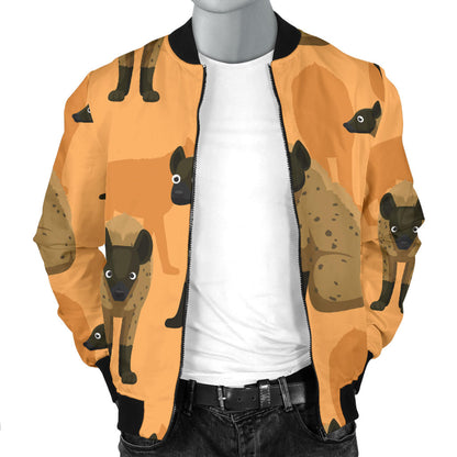 Hyena Pattern Print Design 01 Men Bomber Jacket
