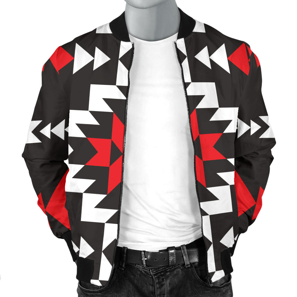 Navajo Pattern Print Design A02 Men Bomber Jacket