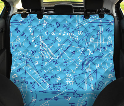 Math Pattern Print Design 02 Rear Dog Car Seat Cover Hammock