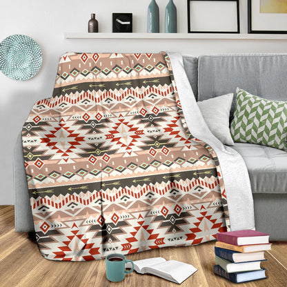 Aztec Pattern Print Design 05 Premium Blanket