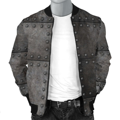 Armor Pattern Print Design 02 Men Bomber Jacket