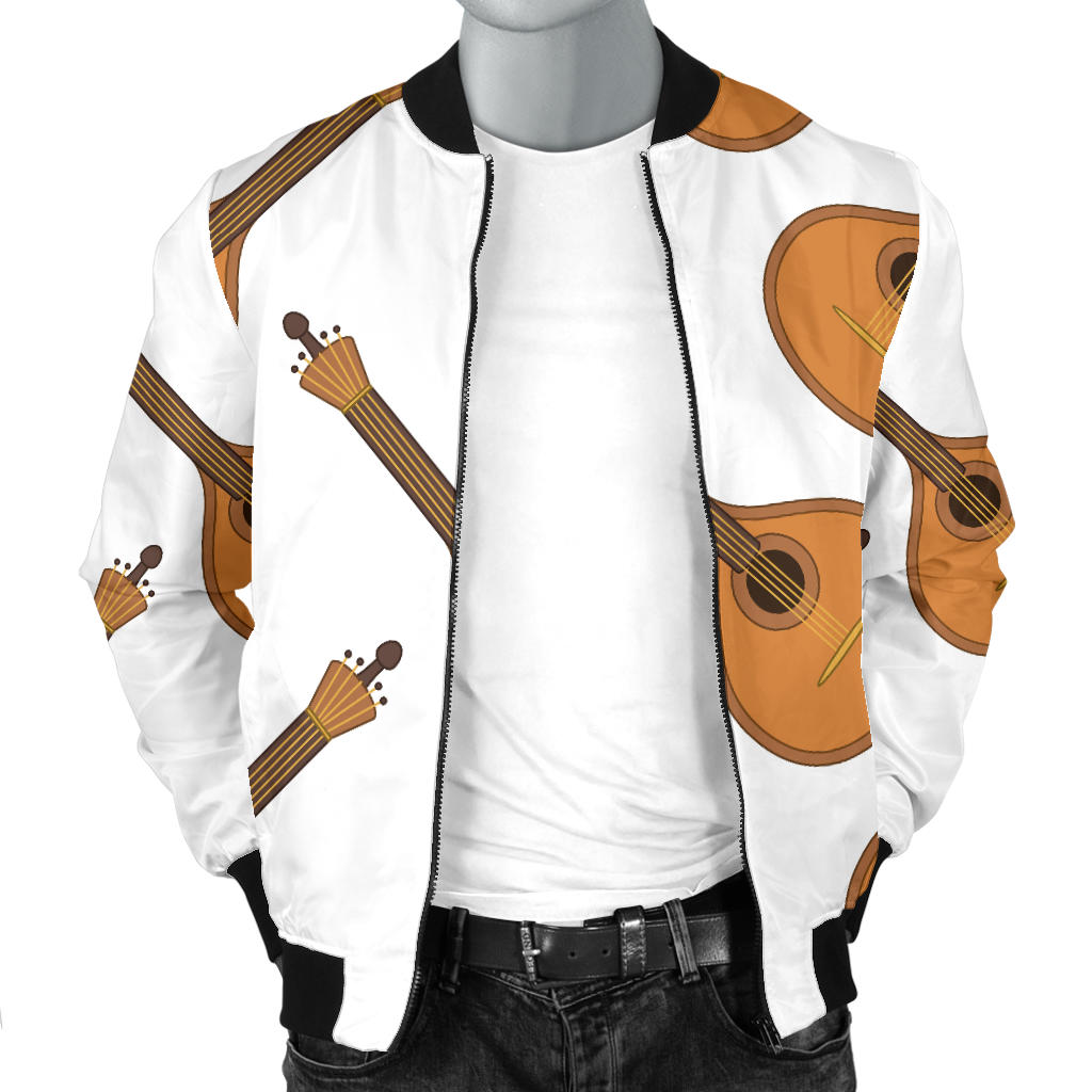 Mandolin Pattern Print Design 01 Men Bomber Jacket