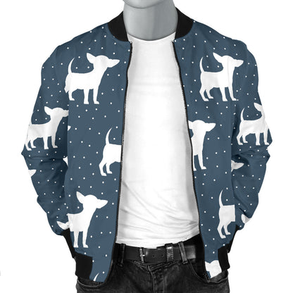 Chihuahua Pattern Print Design 03 Men Bomber Jacket