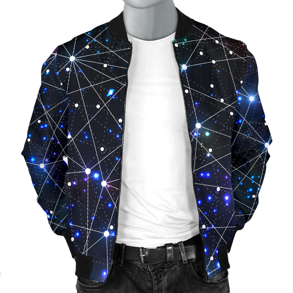 Cosmic Pattern Print Design 01 Men Bomber Jacket