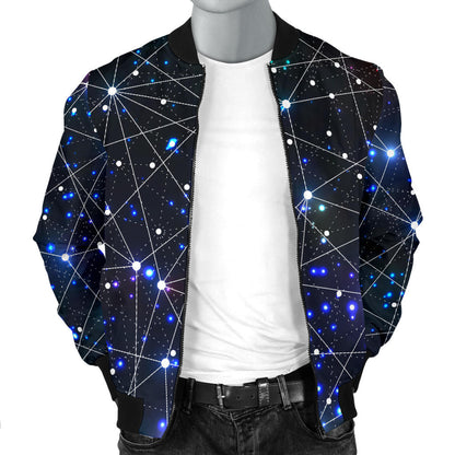 Cosmic Pattern Print Design 01 Men Bomber Jacket