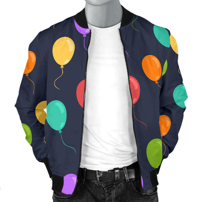 Ballon Colorful Pattern Print Design 03 Men Bomber Jacket