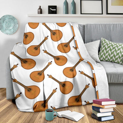 Mandolin Pattern Print Design 01 Premium Blanket