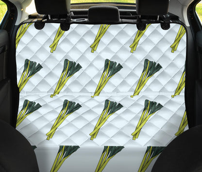 Leek Pattern Print Design 03 Rear Dog Car Seat Cover Hammock