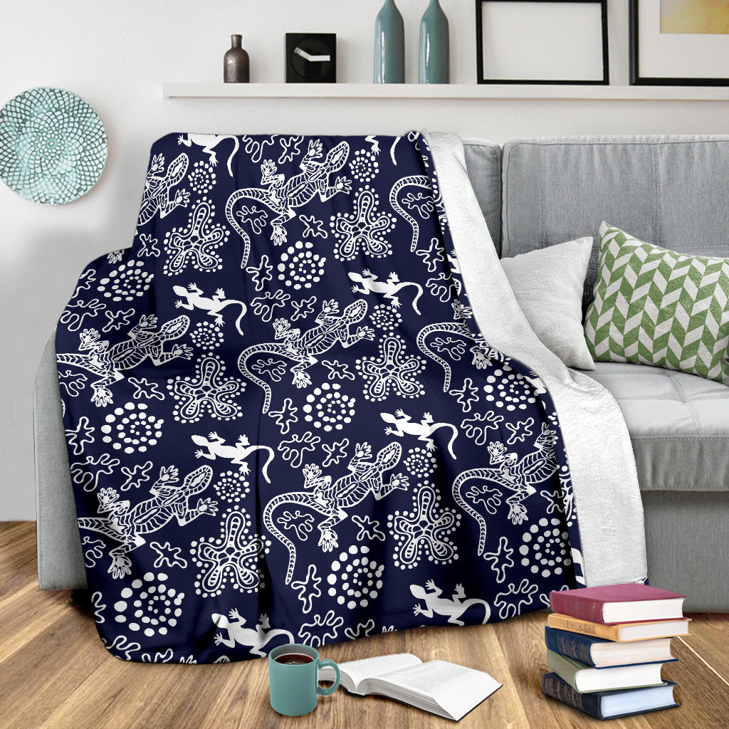 lizard Pattern Print Design 03 Premium Blanket