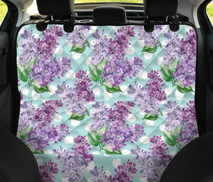 Lilac Pattern Print Design 02 Rear Dog Car Seat Cover Hammock