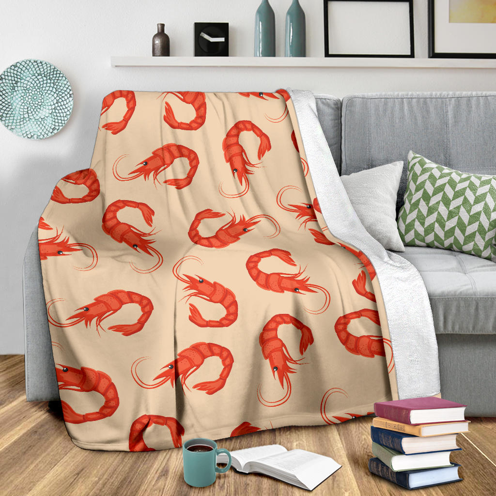 Prawn Pattern Print Design 02 Premium Blanket