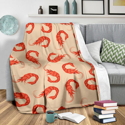 Prawn Pattern Print Design 02 Premium Blanket