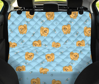 Pomeranians Pattern Print Design A03 Rear Dog Car Seat Cover Hammock