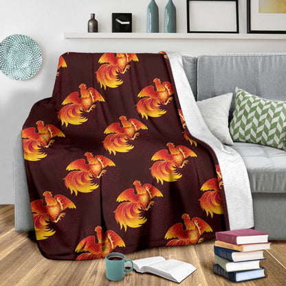 Rooster Pattern Print Design A04 Premium Blanket