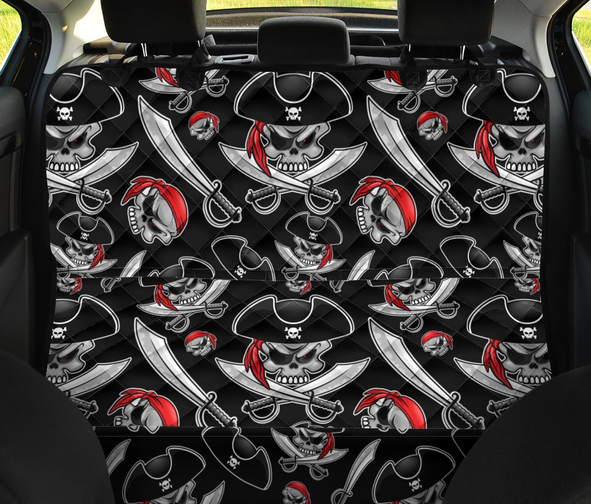 Pirate Pattern Print Design A05 Rear Dog Car Seat Cover Hammock