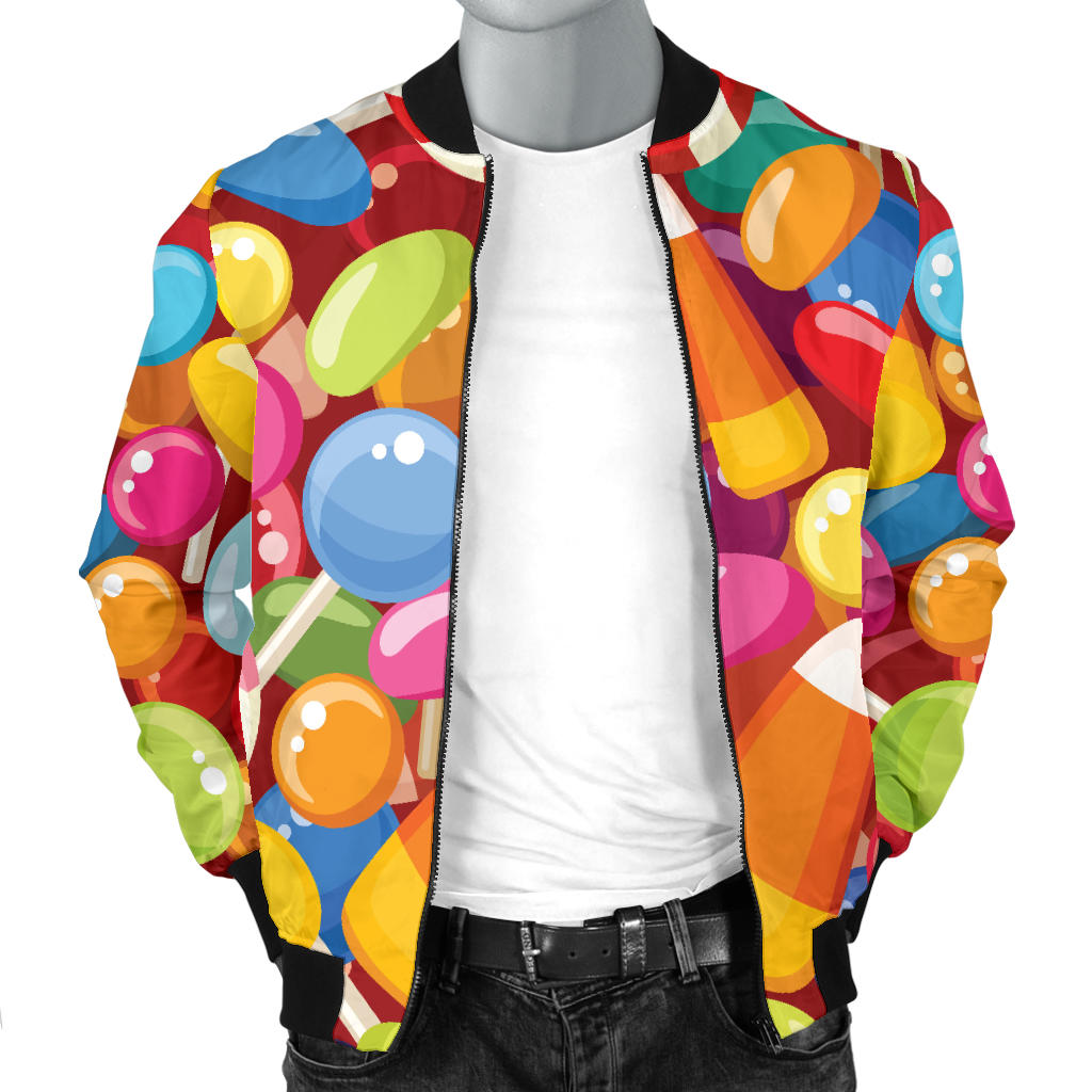Candy Pattern Print Design 02 Men Bomber Jacket
