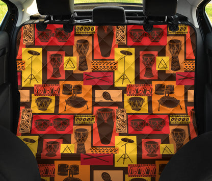Percussion Pattern Print Design 02 Rear Dog Car Seat Cover Hammock
