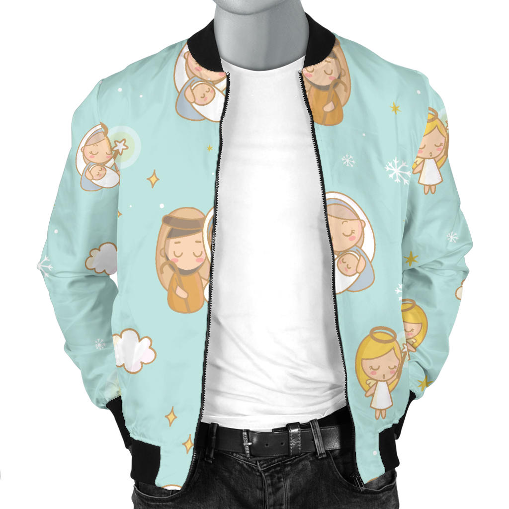 Christian Pattern Print Design 01 Men Bomber Jacket