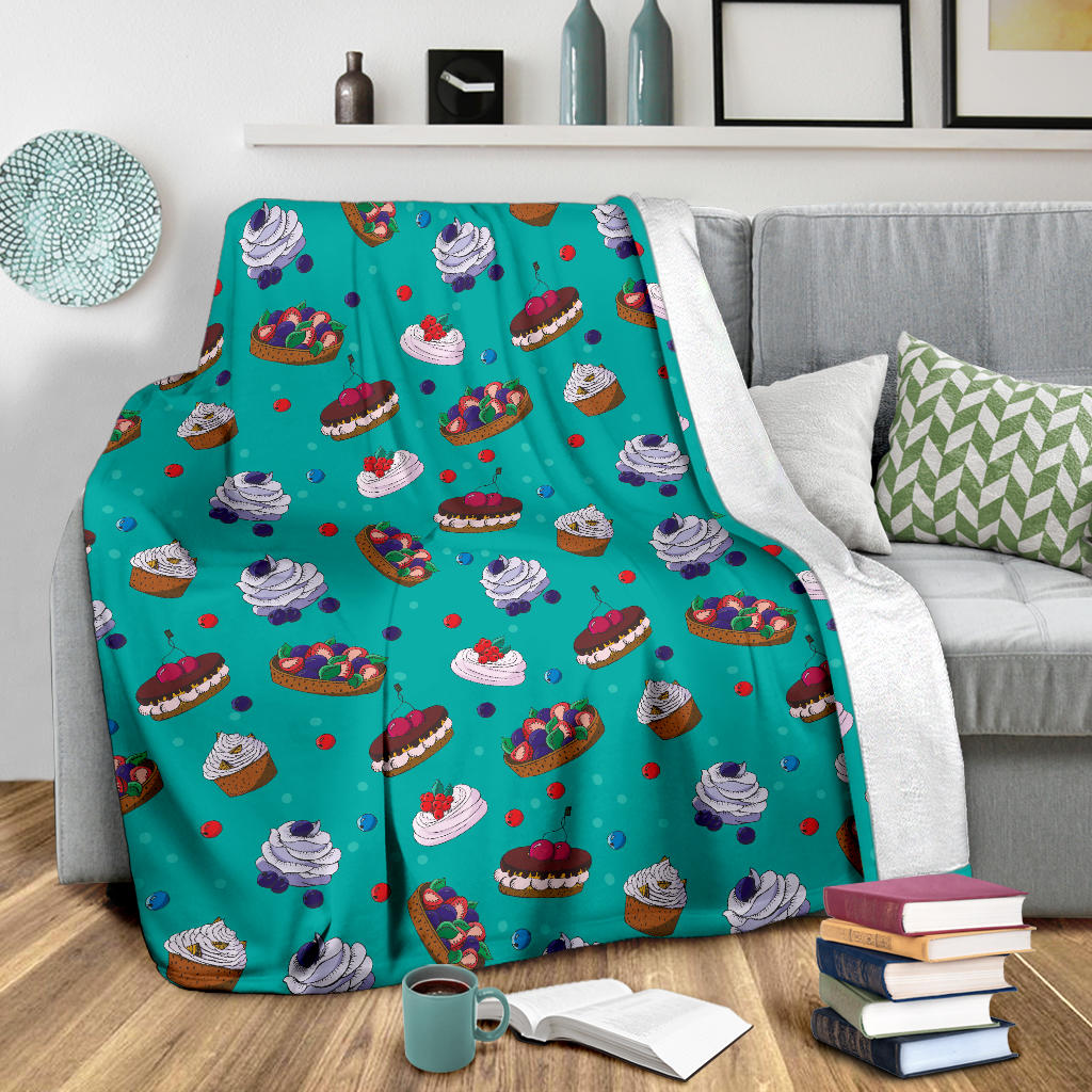 Cake Pattern Print Design 07 Premium Blanket
