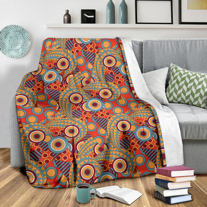 African Pattern Print Design 06 Premium Blanket