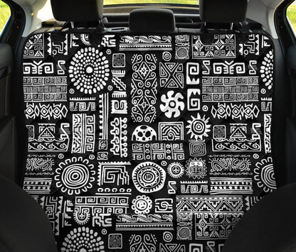 Polynesian Pattern Print Design A02 Rear Dog Car Seat Cover Hammock
