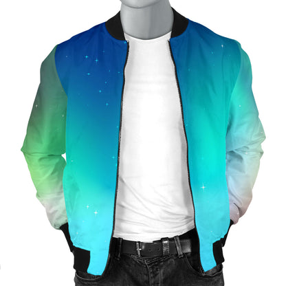 Aurora Borealis Pattern Print Design 02 Men Bomber Jacket