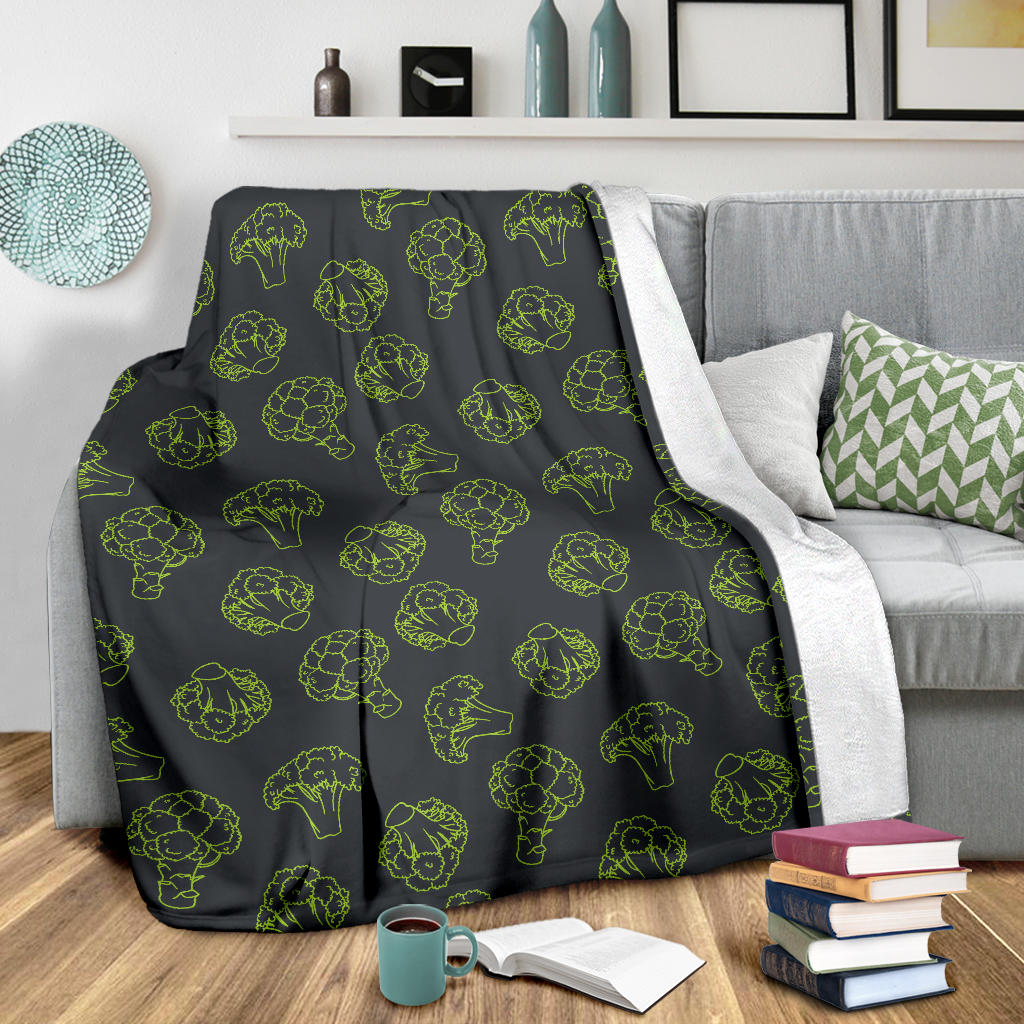 Broccoli Pattern Print Design 01 Premium Blanket