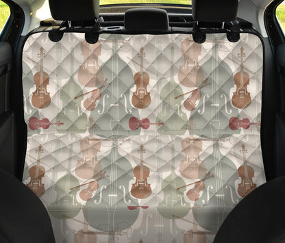 Violin Pattern Print Design 01 Rear Dog Car Seat Cover Hammock