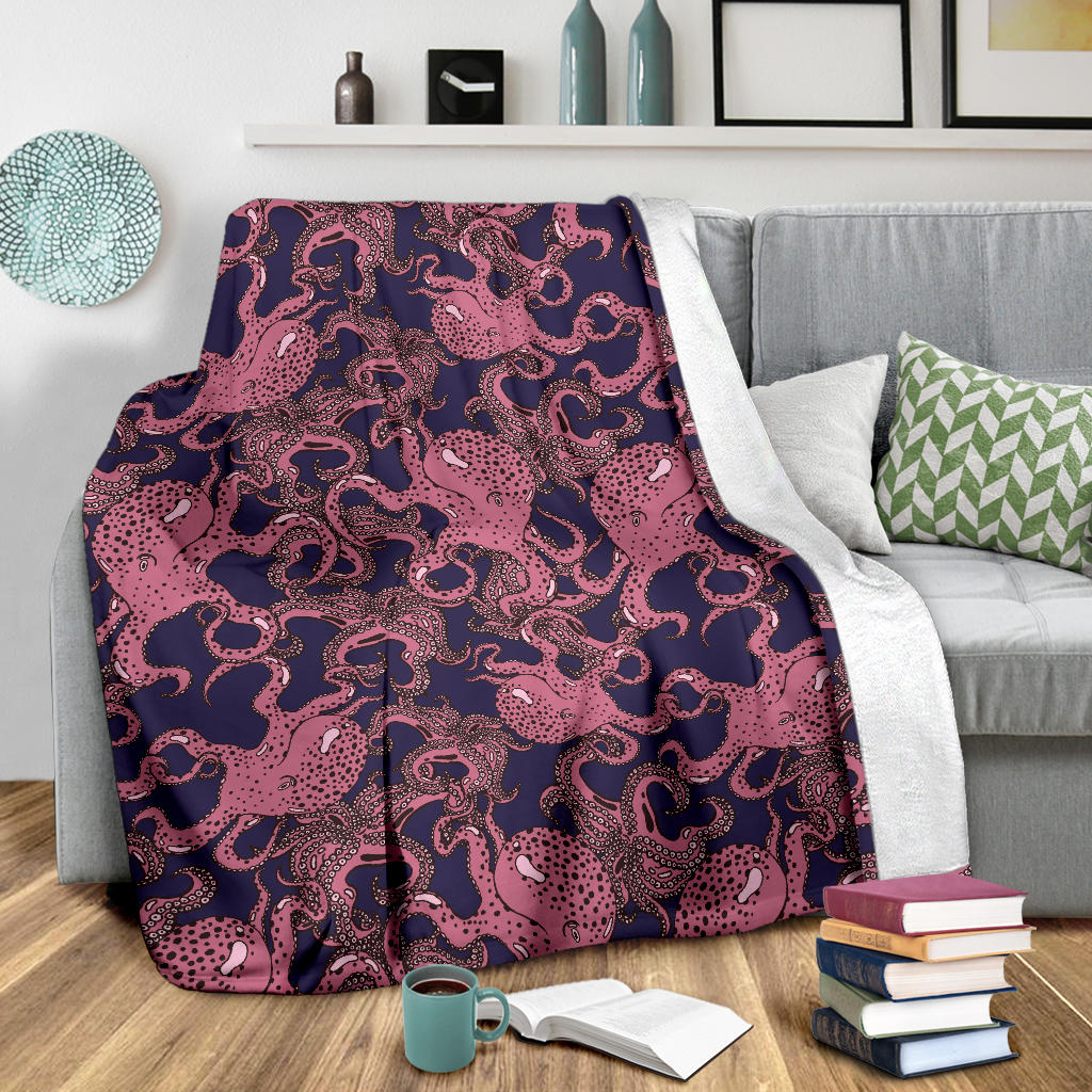 Octopus Pattern Print Design A03 Premium Blanket