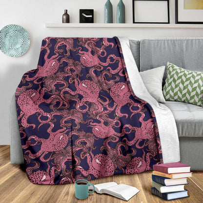 Octopus Pattern Print Design A03 Premium Blanket