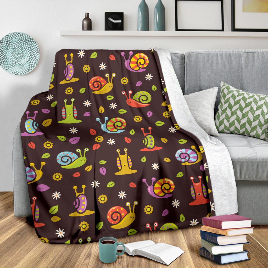 Snail Pattern Print Design 01 Premium Blanket